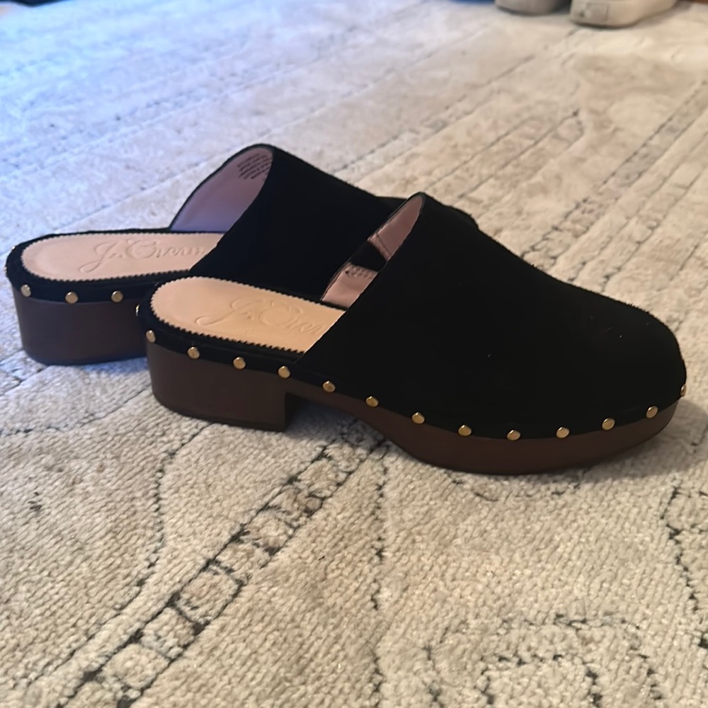 JCrew Suede Clogs